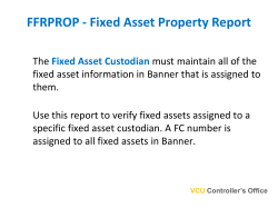 Run a Fixed Asset Inventory Report?