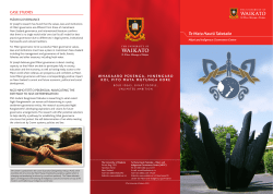 Te Mata Hautu Taketake Maori and Indigenous Governance Centre Brochure