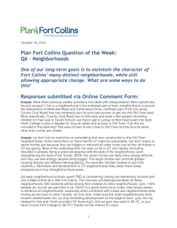 Question of the Week 6. Neighborhoods