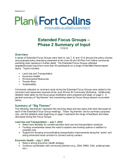 Round 2 Focus Groups - Summary of Feedback