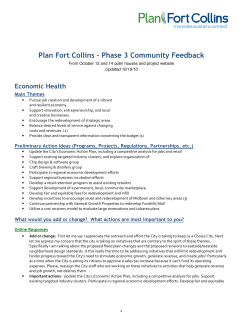 Open House Feedback and Online Comments