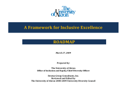 Strategic plan: "A Framework for Inclusive Excellence"