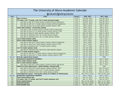 Academic dates