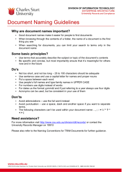 Document naming guidelines