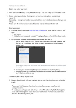 How do I talk as a host?