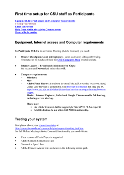 First time setup for CSU staff as Participants