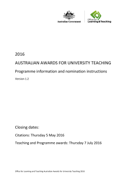 2016 OLT Programmes Instructions