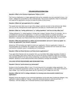 Application FAQs
