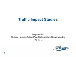 Traffic Impact Studies