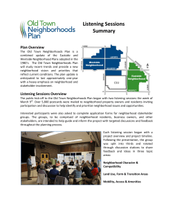 March 2015 Listening Sessions