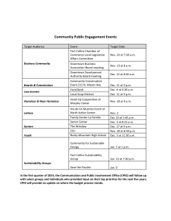Public Outreach Calendar