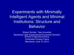 Experiments with Minimally Intelligent Agents and Minimal Institutions: Structure and Behavior