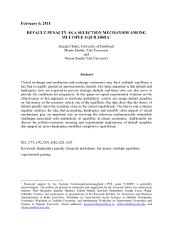 "Default Penalty as a Selection Mechanism Among Multiple Equilibria."