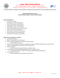 LSC Minutes 20150519 (Special Meeting)