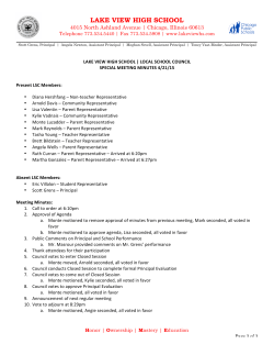 LSC Minutes 20150421 (Special Meeting)