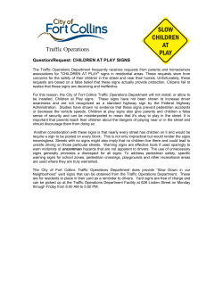 Children at Play Signs