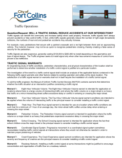 Traffic Signal Warrants