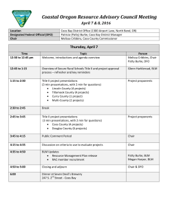 April 2016 Meeting Agenda