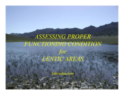 Lentic Presentations