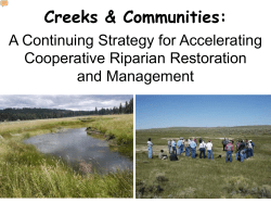 Creeks & Communities Overview