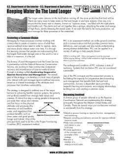 Keeping Water on the Land Handout