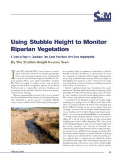 Stubble Height Review Team Article