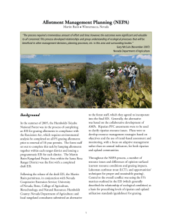 Allotment Management Planning (NEPA)  Martin Basin: Winnemucca, NV