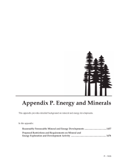 Appendix P - Energy and Minerals