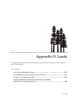 Appendix O - Lands