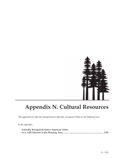 Appendix N - Cultural Resources