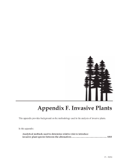 Appendix F- Invasive Plants