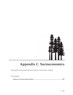 Appendix C - Socioeconomics