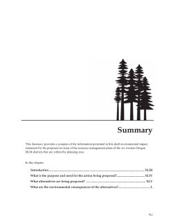 Summary of Draft EIS