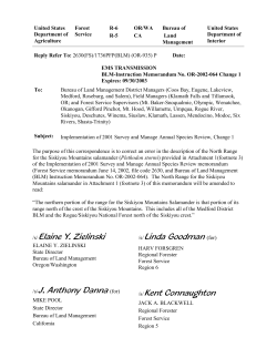 Attachment 3 - Implementation of 2001 Survey Manage ASR, Change 1