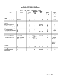 Attachment 1 - Table of Results and Implementation Summary