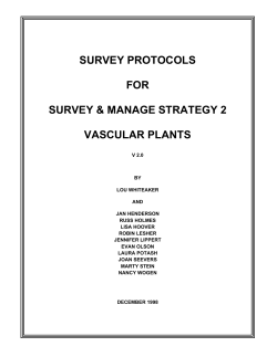Attachment 1 - Survey Protocol for Survey and Manage Strategy 2 Vascular Plants, Version 2.0