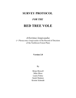 Attachment 1 - Survey Protocol for the Red Tree Vole, Version 2.0