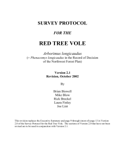 Attachment 1 - Survey Protocol for the Red Tree Vole, Version 2.1