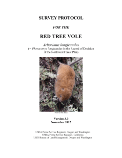 Attachment 1 - Survey Protocol for the Red Tree Vole, Version 3.0