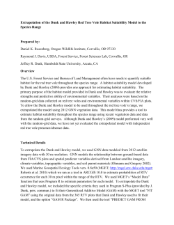 Extrapolation of the Dunk and Hawley Red Tree Vole Habitat Suitability Model to the Species Range, October 2014