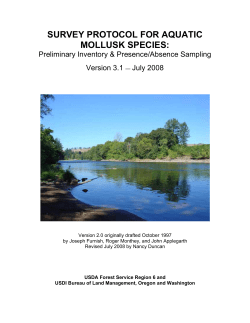 Aquatic Mollusk Species, Version 3.1