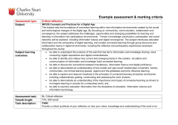 INF530 Critical Reflection