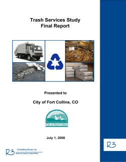 2008 Trash Services Study