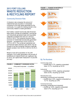 2013 Waste Reduction and Recycling Annual Report