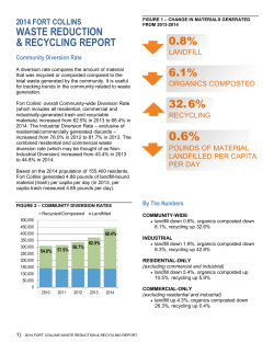 2014 Waste Reduction and Recycling Annual Report