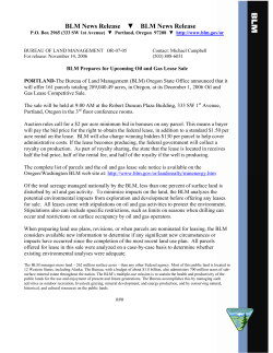 BLM Prepares for Upcoming November Oil and Gas Lease Sale