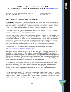BLM Prepares for Upcoming March 2006 Oil and Gas Lease Sale