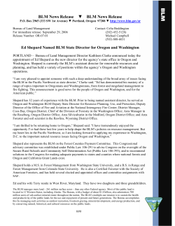 Ed Shepard Named BLM State Director for Oregon and Washington