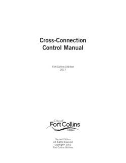 Cross-Connection Control Manual - Backflow Prevention