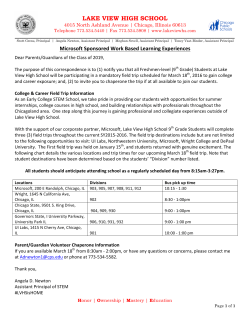 Microsoft Sponsored Work Based Learning Experiences